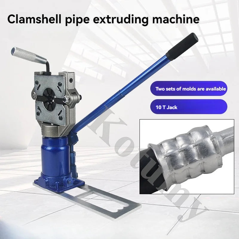 10 Tons Hydraulic Press Automotive A/C Hose Crimper Kit with Dies Manual Air Conditioning Repair Crimping Tools