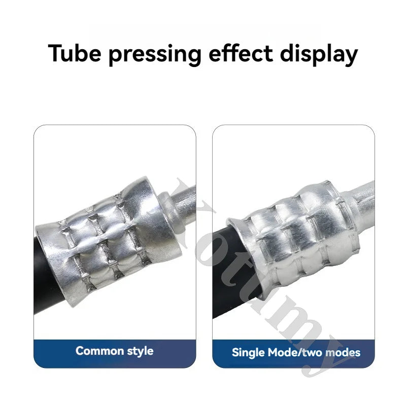 10 Tons Hydraulic Press Automotive A/C Hose Crimper Kit with Dies Manual Air Conditioning Repair Crimping Tools