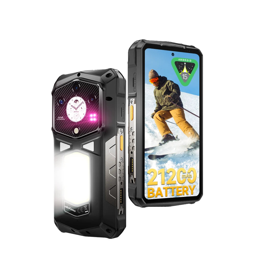 【2025 New】Ulefone Armor 29 Pro 5G Rugged Phone 21200mAh 120W Smartphone Android 15 64MP Night Vision 6.67" 120Hz 512GB ROM NFC