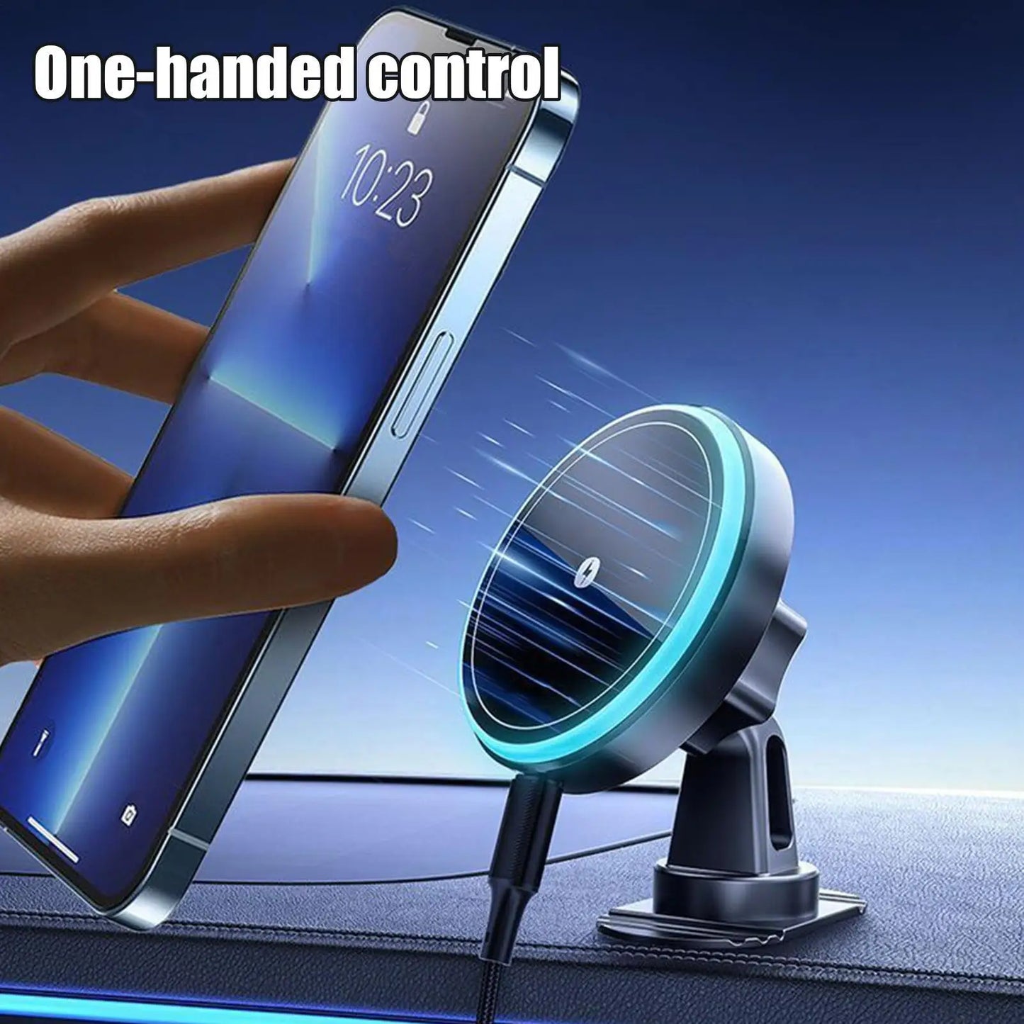 Car Wireless Charger Magnetic Car Phone Holder 15W Magnetic Fast Charging Device Wireless Charger Stand for Vehicle Truck