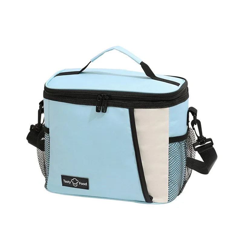 Large Insulated Lunch Tote Bag with Adjustable Strap Reusable Thermal Cooler for Office School Work Travel Picnic Men and Women
