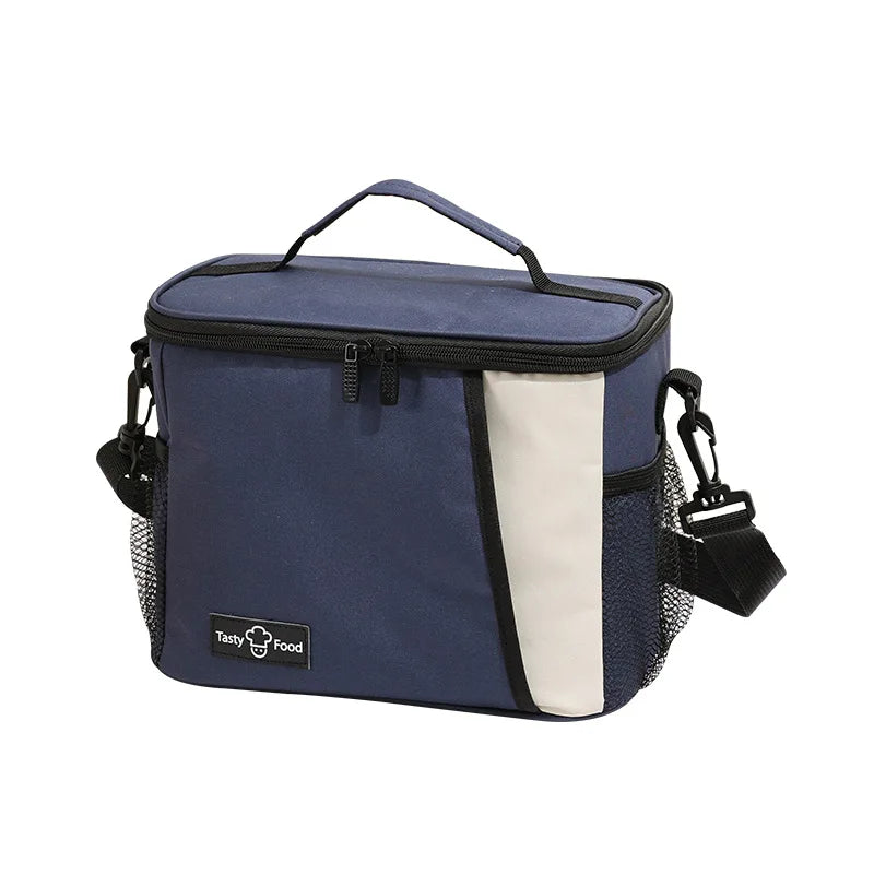 Large Insulated Lunch Tote Bag with Adjustable Strap Reusable Thermal Cooler for Office School Work Travel Picnic Men and Women