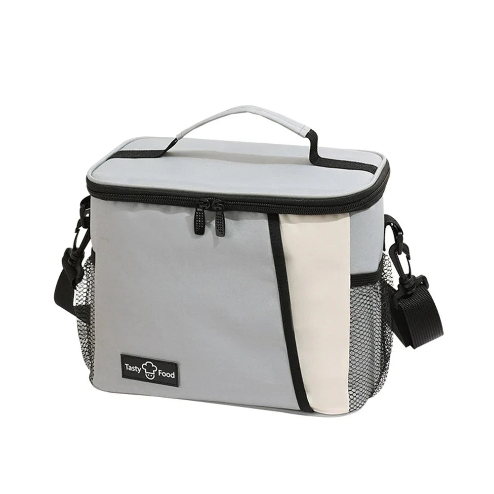 Large Insulated Lunch Tote Bag with Adjustable Strap Reusable Thermal Cooler for Office School Work Travel Picnic Men and Women