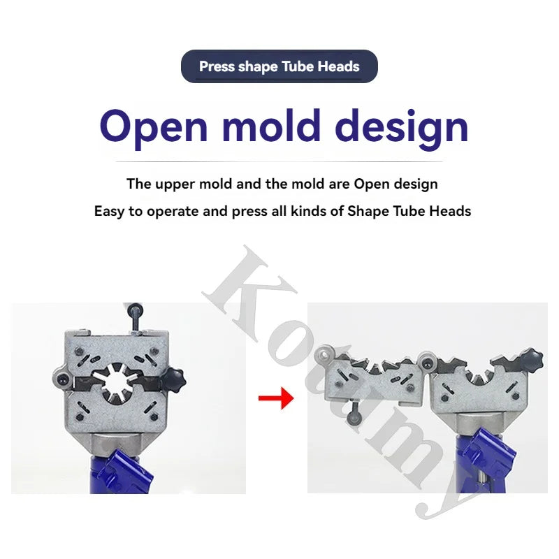 10 Tons Hydraulic Press Automotive A/C Hose Crimper Kit with Dies Manual Air Conditioning Repair Crimping Tools
