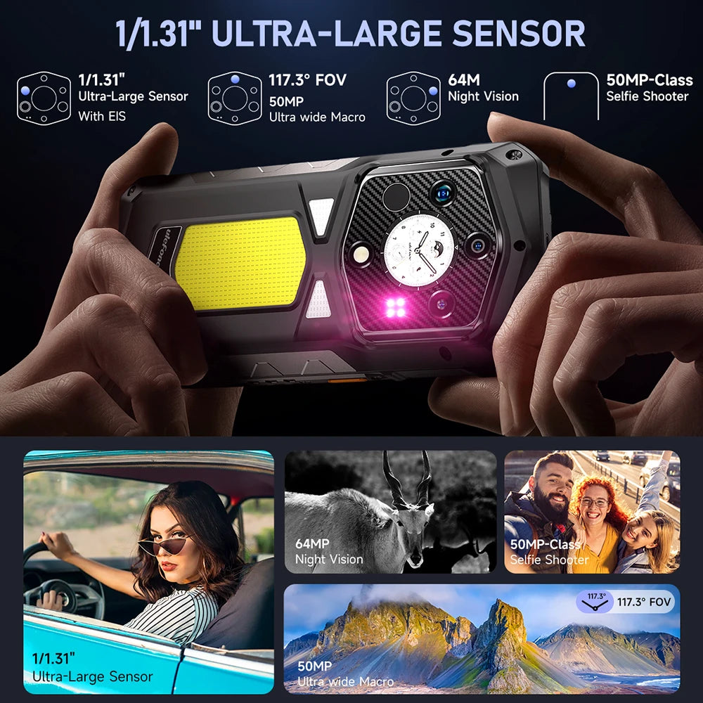 【2025 New】Ulefone Armor 29 Pro 5G Rugged Phone 21200mAh 120W Smartphone Android 15 64MP Night Vision 6.67" 120Hz 512GB ROM NFC