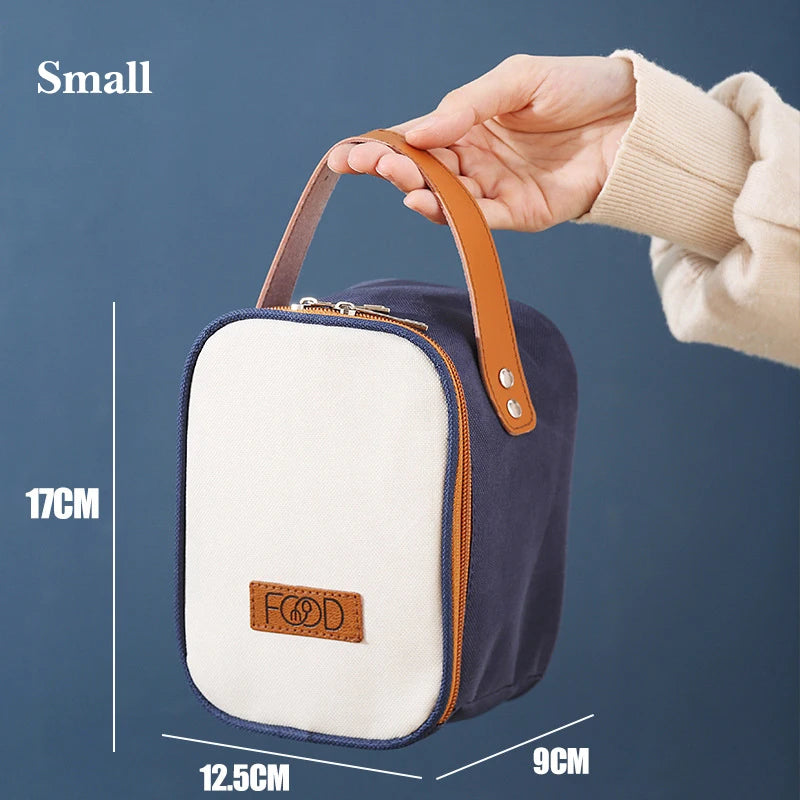 Lunch Boxes Lunch Bag 304 Stainless Steel Lunch Box For Kids Lunch Bags Portable Folding Spoon Lunch Box Kids Thermal Bento Box