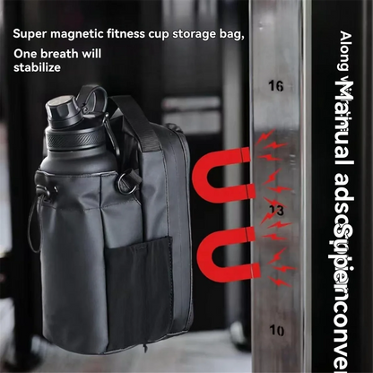 2525+ Magnetic Water Bottle Pouch Bag Gym Water Cup Holder with Magnet for Outdoor Sports Cup Holder Bag