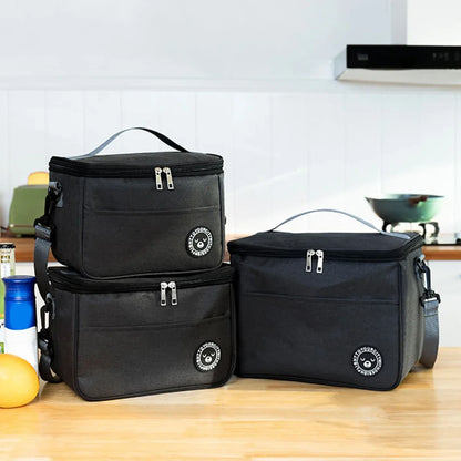 Insulated Lunch Bag Waterproof Large Capacity Thermal Food Container Adjustable Shoulder Strap  Thickened Lunch Box for School