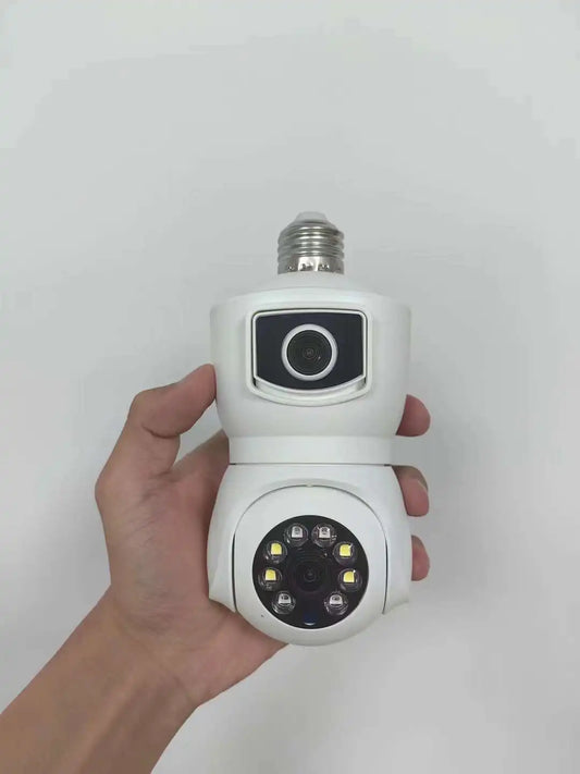 iCsee /Yoosee/V380 APP 4MP Dual Lens E27 Full Color Wireless PTZ IP Dome Camera  Intercom Security CCTV Baby Monitor