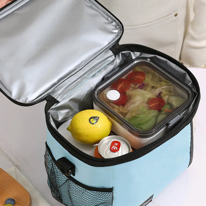 Large Insulated Lunch Tote Bag with Adjustable Strap Reusable Thermal Cooler for Office School Work Travel Picnic Men and Women