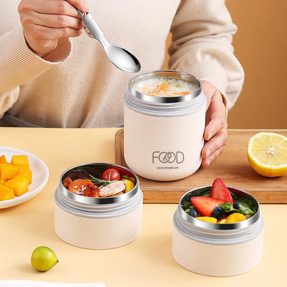 Lunch Boxes Lunch Bag 304 Stainless Steel Lunch Box For Kids Lunch Bags  Portable Folding Spoon Lunch Box Kids Thermal Bento Box