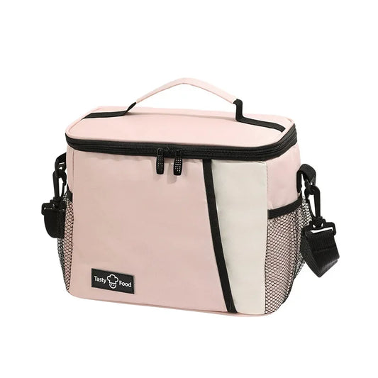 Large Insulated Lunch Tote Bag with Adjustable Strap Reusable Thermal Cooler for Office School Work Travel Picnic Men and Women