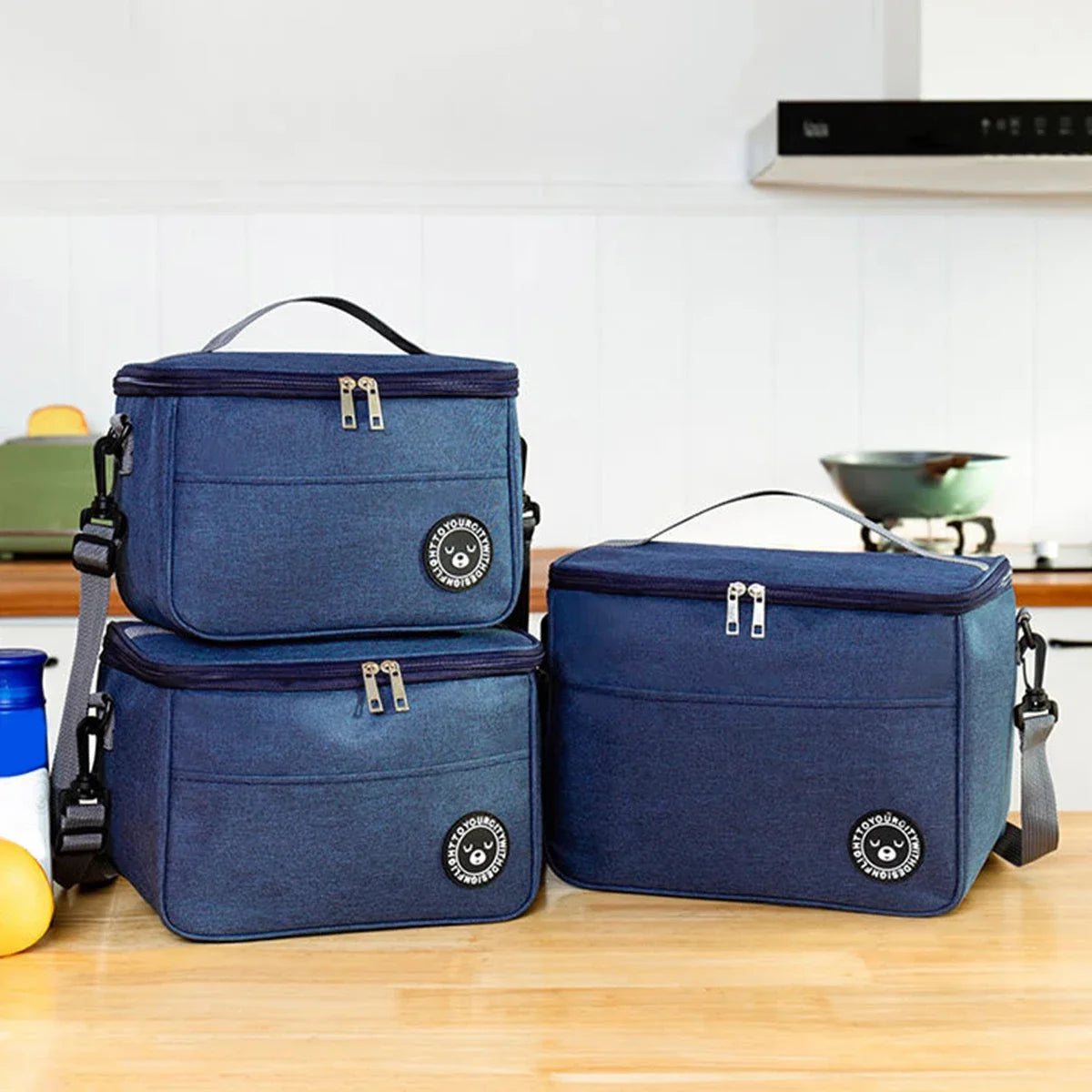 Insulated Lunch Bag Waterproof Large Capacity Thermal Food Container Adjustable Shoulder Strap  Thickened Lunch Box for School