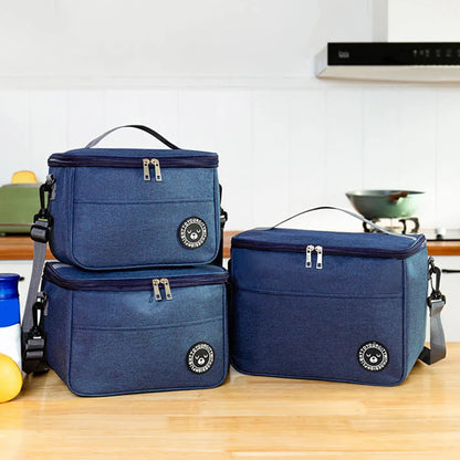 Insulated Lunch Bag Waterproof Large Capacity Thermal Food Container Adjustable Shoulder Strap  Thickened Lunch Box for School