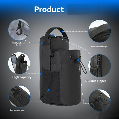 2525+ Magnetic Water Bottle Pouch Bag Gym Water Cup Holder with Magnet for Outdoor Sports Cup Holder Bag