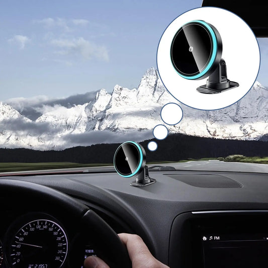 Car Wireless Charger Magnetic Car Phone Holder 15W Magnetic Fast Charging Device Wireless Charger Stand for Vehicle Truck